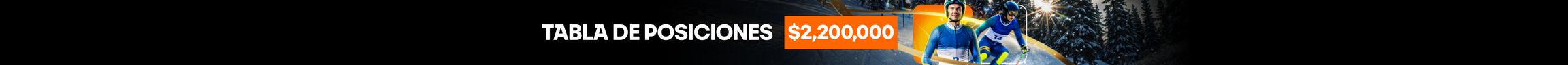 Tabla de posiciones $2,200,000